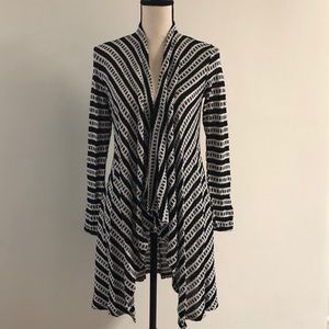 Pretty Young Thing light cardigan black and white